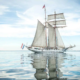 J.R. Tolkien tallship anchored in calm bay – certified for coastal cruising